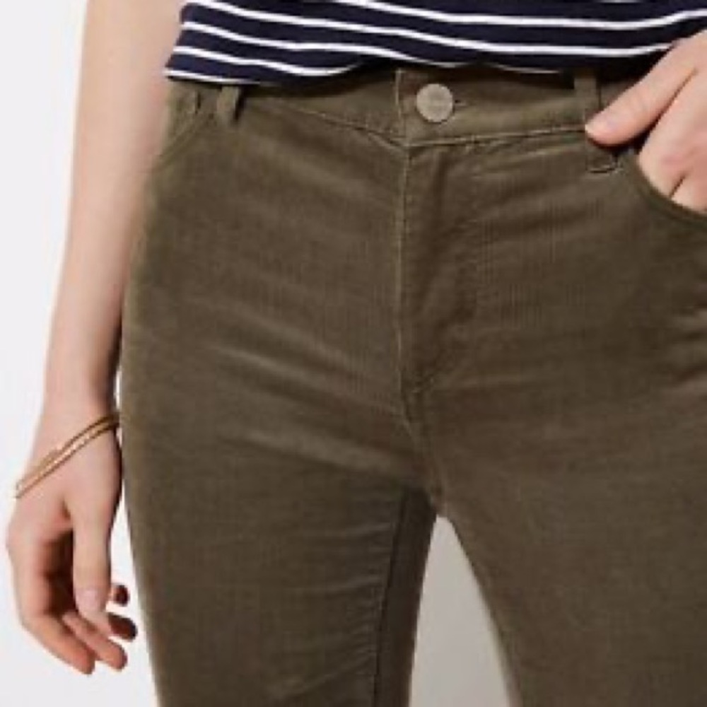 LOFT olive corduroys